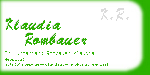 klaudia rombauer business card